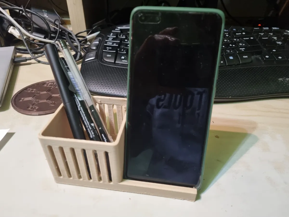 Support stylo et téléphone