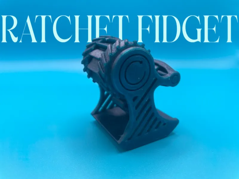 Ratchet Fidget - Print-in-place, no assembly.