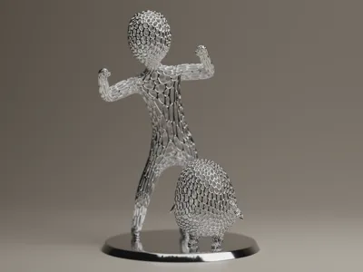 3D Printing Challenge - Voronoi Lattice Figurine