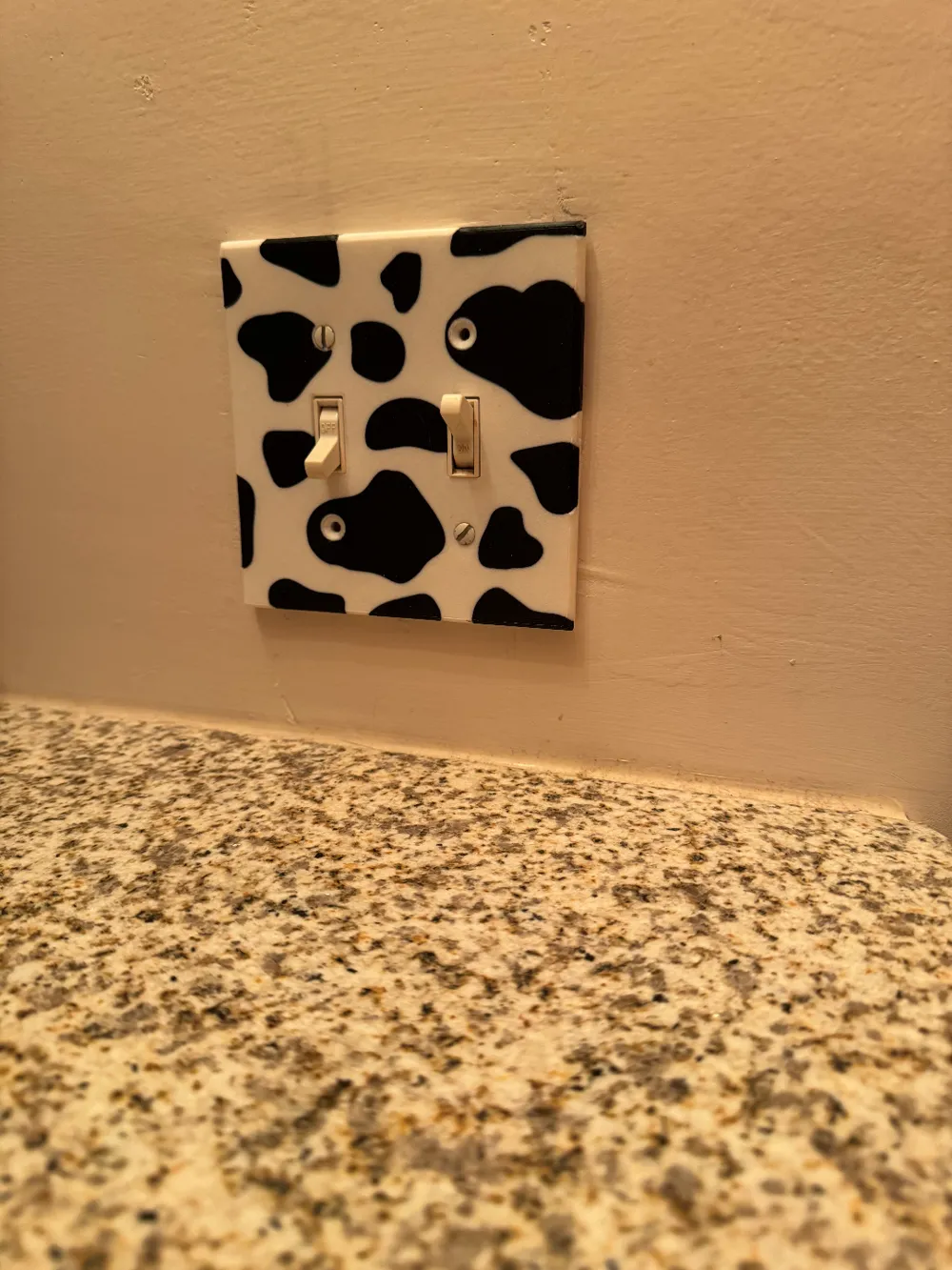 Cow Toggle Switch cover plate, dual toggle, cow pattern - Free 3D Print Model ...
