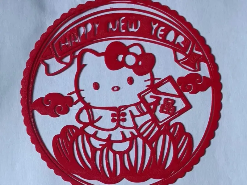 hello Kitty 窗花