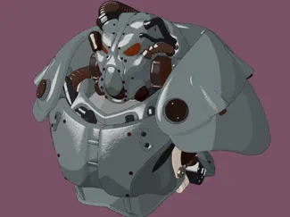 Fallout x-01 power armor-Fanart bust