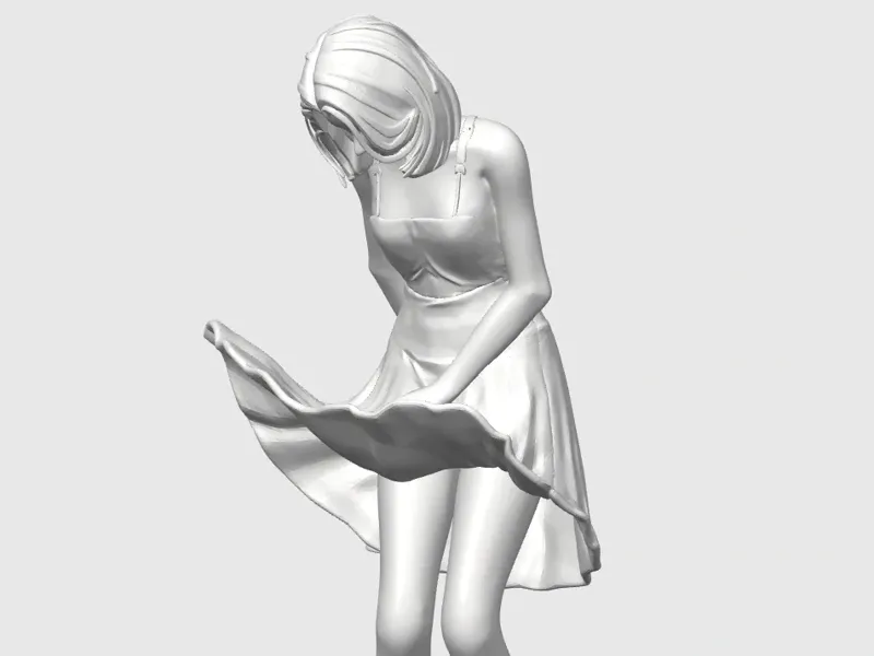 美女模特 起风了 优化了支撑一体打印 