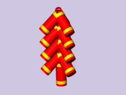 春节鞭炮挂件 Firecracker pendant