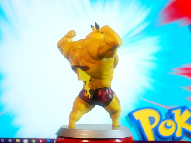 Pikachu &muscle - Free 3D Print Model - MakerWorld