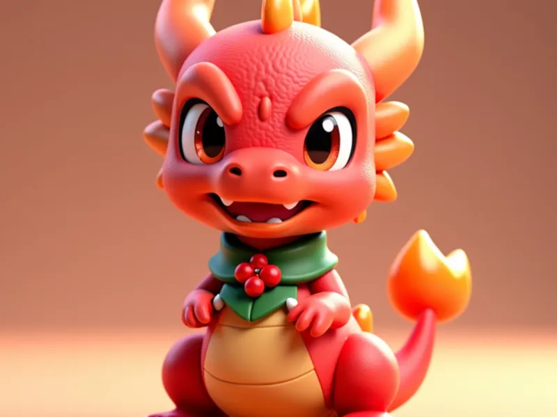Red Christmas dragon