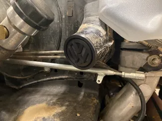 Air cooled VW fan shroud duct plug
