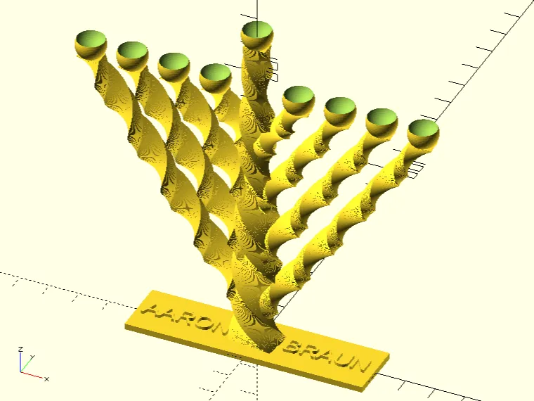Hanukkah Menorah with my name