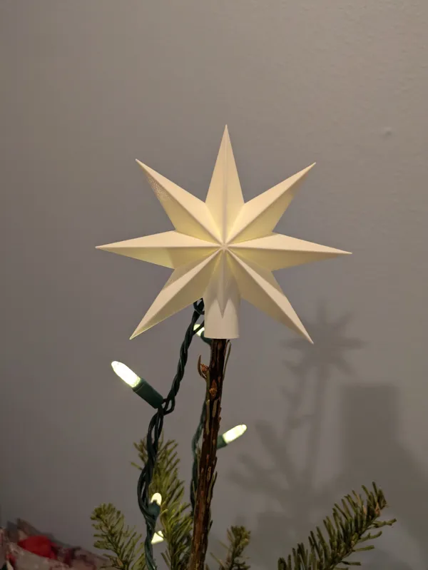 Étoile de sapin de Noël avec trou pour lumière