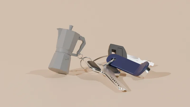 Moka Coffee Pot - Keychain
