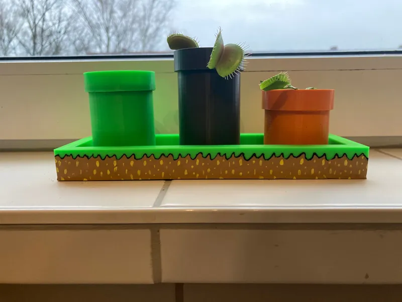 Super Mario pipe flower pot and planter