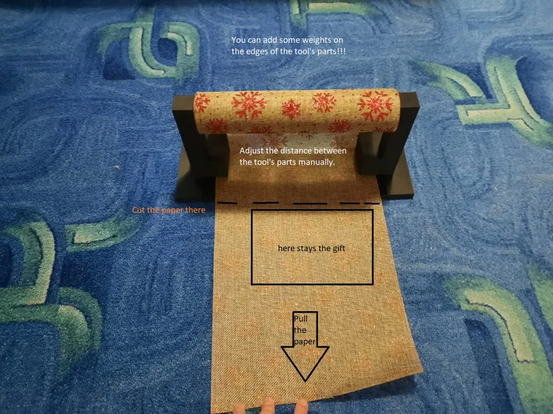 Gift wrapping helper tool