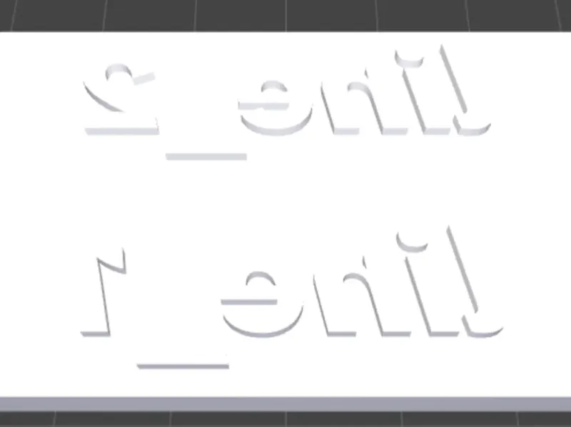 2 Line Stamp Creator [OpenSCAD]