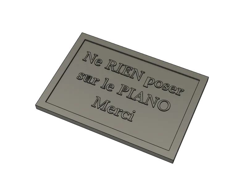 Ne rien poser sur le piano merci