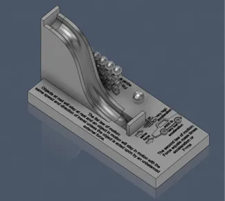 Model of the three laws of motion