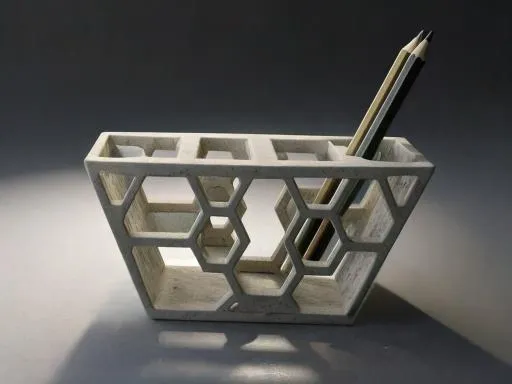 Geometric modern pen holder