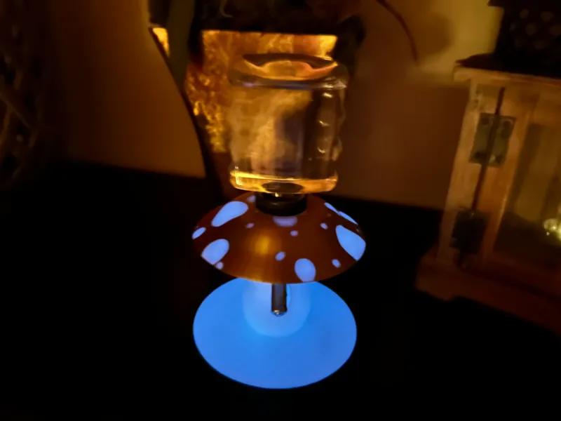 Hamster water bottle feeder Mushroom