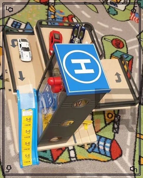 Toy Parking Garage Helicopter Pad