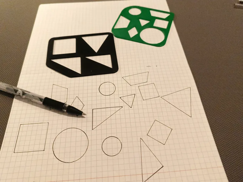 Templates for drawing geometric figures