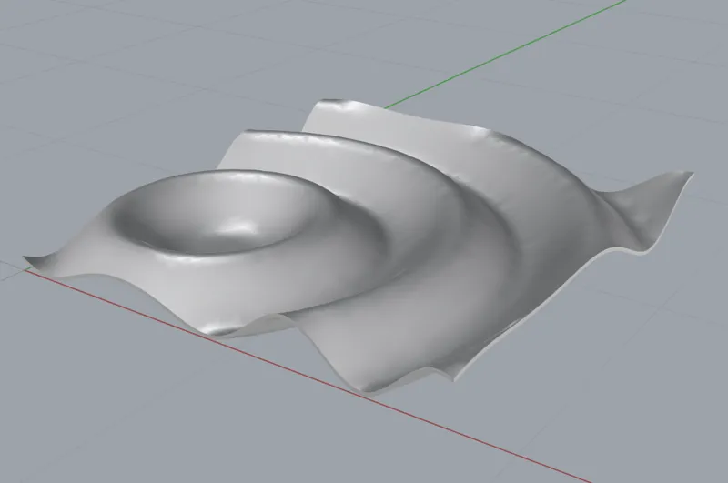 Wave serving tray