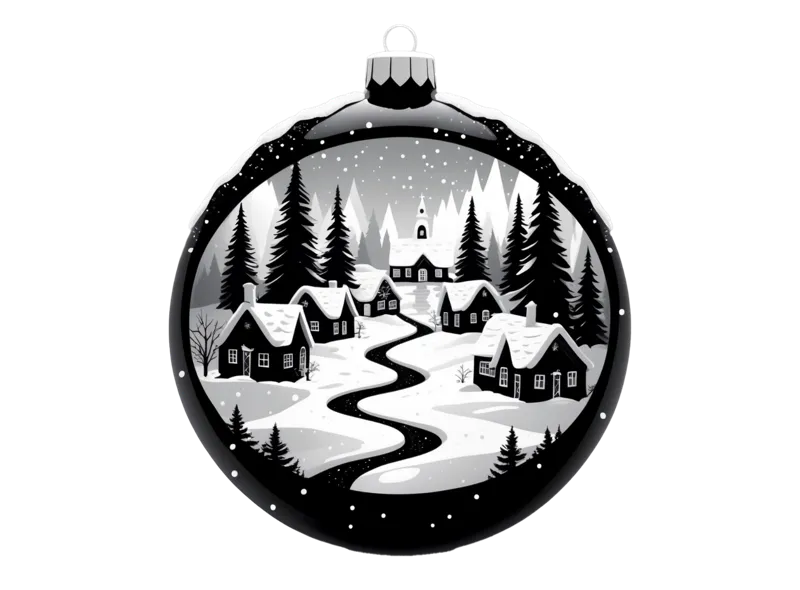 Winter village bauble