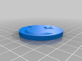 Moon and star keyring
