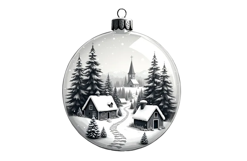 Village in winter