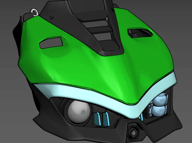 Streetfighter motorcycle headlamp