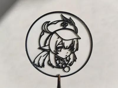 Genshin Impact - Klee Lithophane Keychain