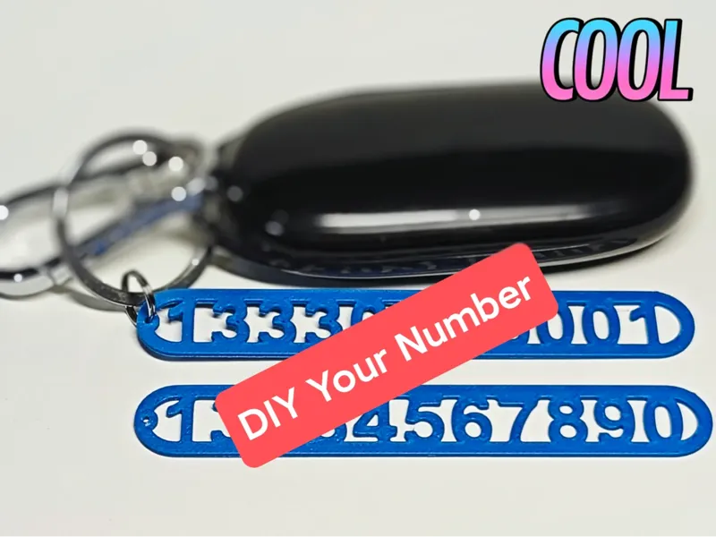 DIY手机号码的钥匙扣
