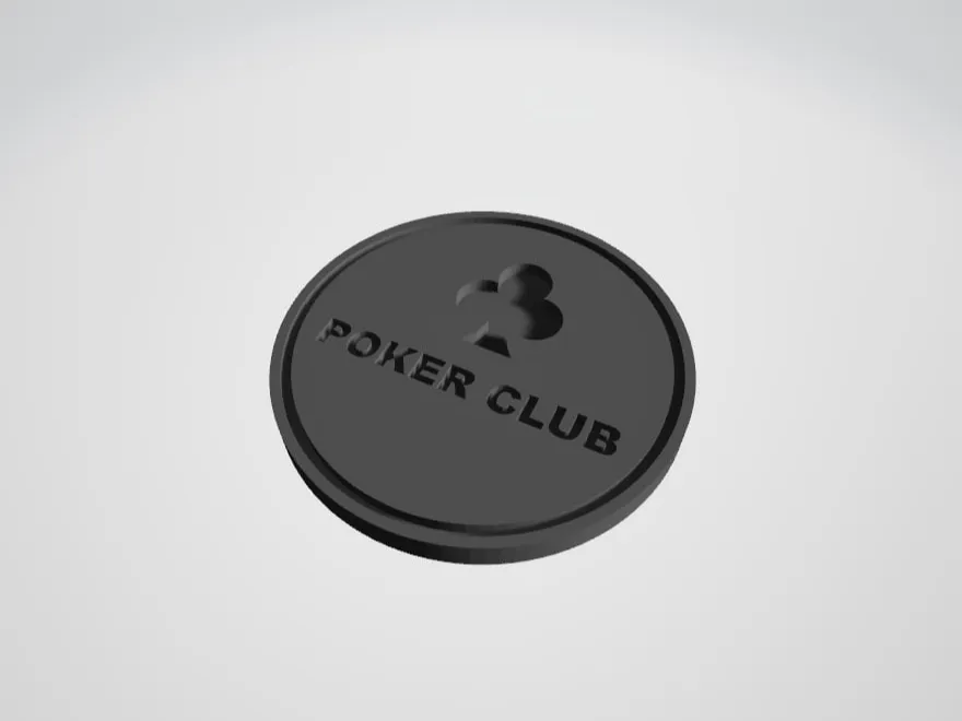 Poker club coin - Free 3D Print Model - MakerWorld