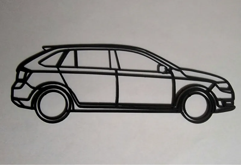 ŠKODA RAPID NH (spaceback) stencil wall decoration