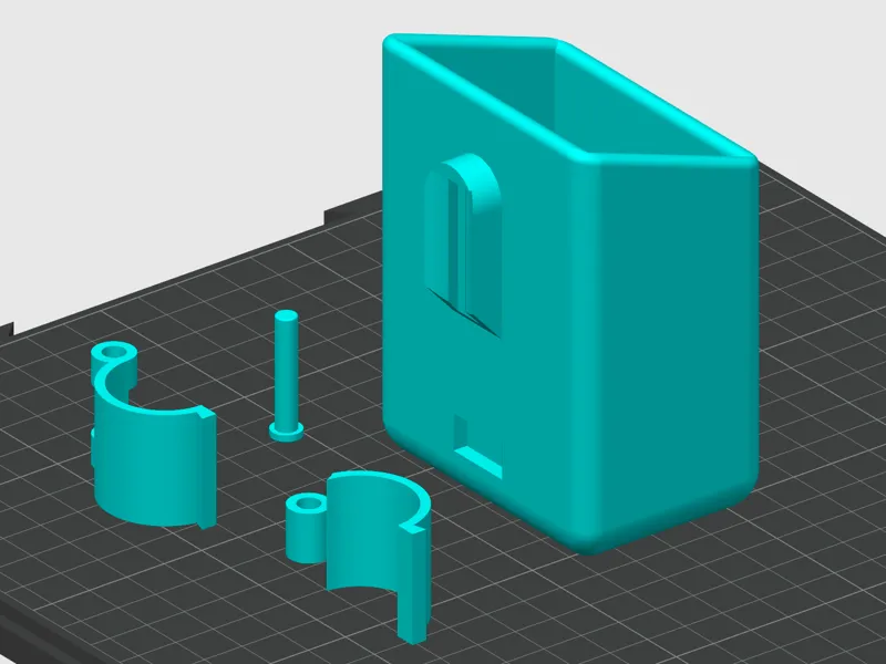 Pole mount organizer bin