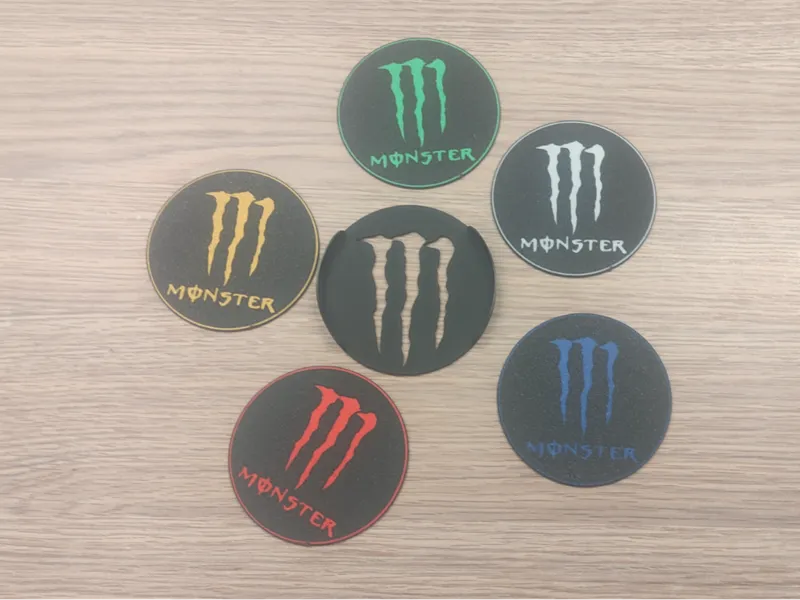 Stand for five coasters + coaster with Monster 