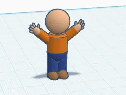 Man whit arms waving 
