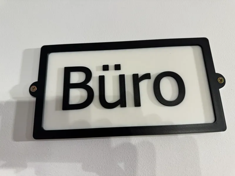 Schild Büro