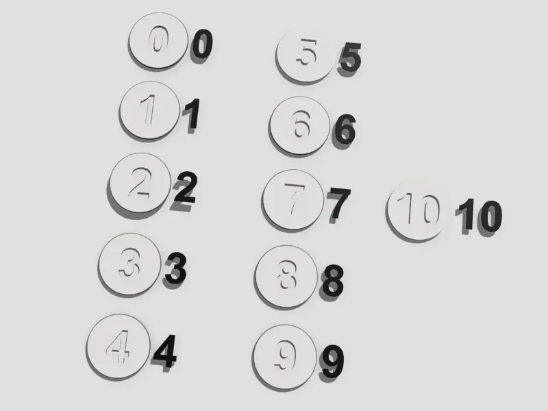 0-10数字牌子