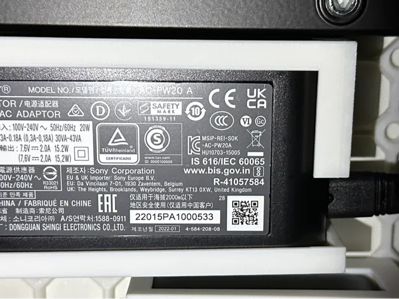 Sony AC-PW20 Halterung basierend auf Underware 2.0