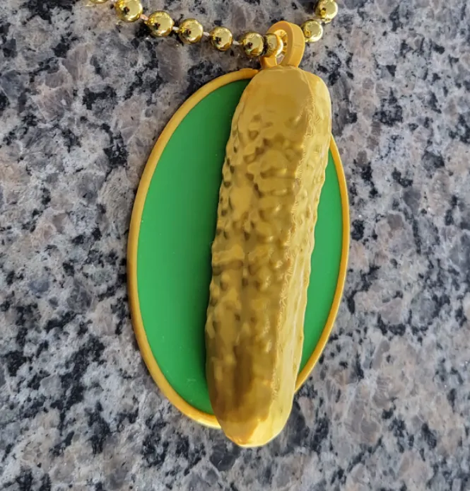 Golden Pickle Chain Pendant
