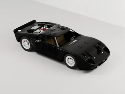 Highly detailed GT40 model