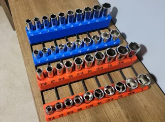Socket Holders 1/2" Drive - Gridfinity (1 row)