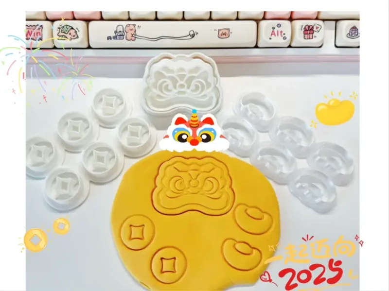 狮头模具 元宝模具 铜钱模具 6连模具 新年 饼干模具 曲奇模具