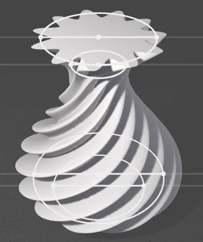 Modern spiral vase