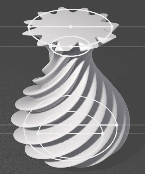 Modern spiral vase