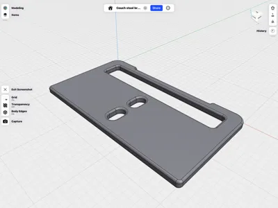 Couch stool bracket for modular couch