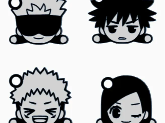 Jujutsu kaisen keychains