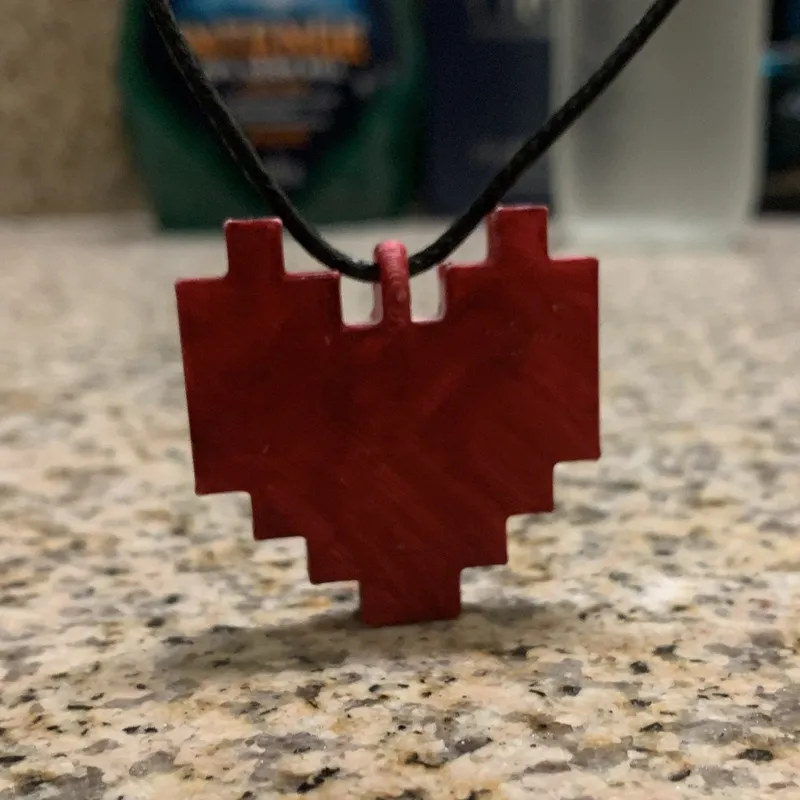 Pixel Heart Necklace