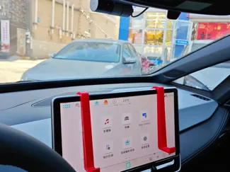 ipad平板电脑挂载到大众id3/id4车机屏幕上使用的支架