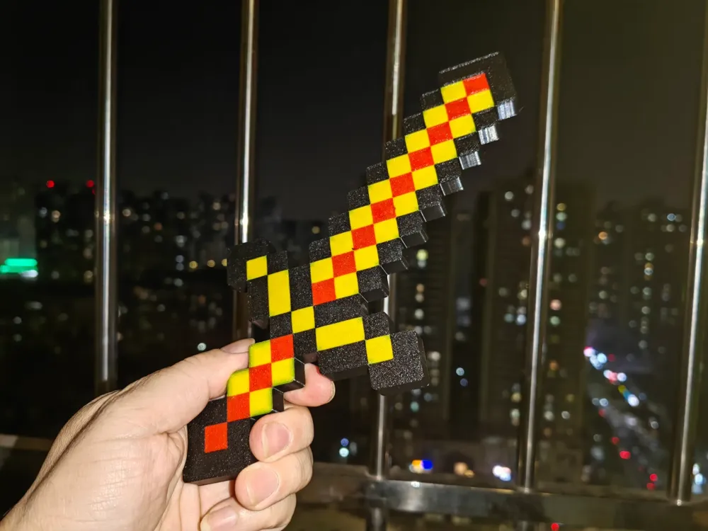 Block Sword - Diamond Sword - Minecraft by 天门计划 - MakerWorld