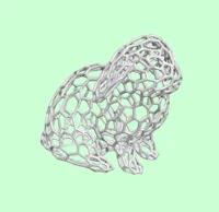 Lapin bélier façon voronoi — photo 1